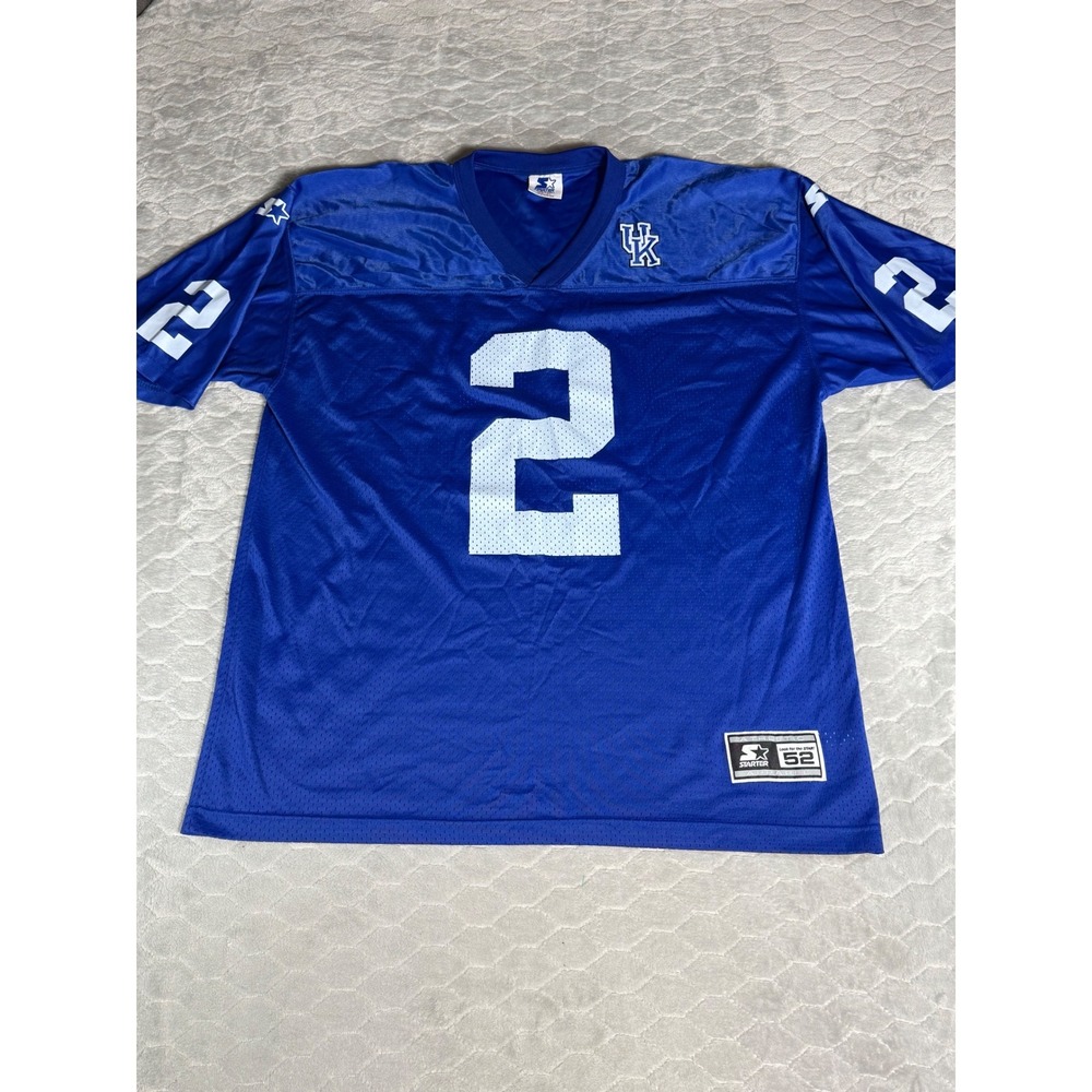Vintage Starter Kentucky Wildcats Football Jersey Mesh Blue Mens XL 52 Number 2